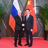 Phó Chủ tịch Trung Quốc Hàn Chính (Han Zheng) và Tổng thống Nga Vladimir Putin (Ảnh: Xinhua)