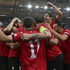 Gruzia ăn mừng kỳ tích giành quyền vào vòng 1/8 EURO 2024 ngay trong lần đầu tiên được dự Vòng chung kết EURO (Nguồn: AFP/TTXVN)