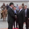 Mông Cổ dàn đội kỵ binh tiếp đón Tổng thống Nga Putin