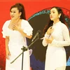 Hai nghệ sỹ opera Đào Tố Loan và Bùi Thị Trang sẽ vào vai công nữ Anio. (Ảnh: PV/Vietnam+)