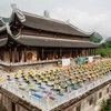 Kỷ niệm Ngày Quốc tế Yoga lần thứ 8 tại Chùa Tam Chúc, Hà Nam ngày 29/5/2022. (Ảnh: Đại sứ quán Ấn Độ)