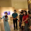 Đoàn báo điện tử VietnamPlus thăm Bảo tàng Côn Đảo. (Ảnh: Hoài Nam/Vietnam+)