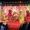 Tiết mục văn hóa, nghệ thuật đặc sắc chào mừng Lễ kỷ niệm 65 năm thành lập (1957-2022) và ngày Sân khấu Việt Nam năm 2022. (Ảnh: Thanh Tùng/TTXVN)