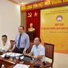 Ông Hoàng Phong Hà, Phó Chủ tịch thường trực Hội Xuất bản Việt Nam (giữa) chia sẻ tại họp báo. (Ảnh: PV/Vietnam+)