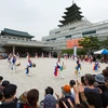 Điệu múa Nongak phản ánh đời sống văn hóa nông thôn Hàn Quốc. (Ảnh: KTO)