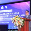 Phó Chủ tịch Thường trực Hội Nhà báo Việt Nam Nguyễn Đức Lợi phát biểu tại hội thảo. (Ảnh: Hoàng Hiếu/TTXVN)