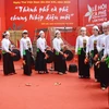 Liên khúc thơ-nhạc tại Ngày thơ Việt Nam lần thứ 21, năm 2023 tại tỉnh Đắk Lắk. (Ảnh: Hoài Thu/TTXVN)