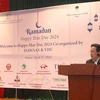 Giáo sư Lê Phước Minh, Viện trưởng Viện Nghiên cứu Nam Á, Tây Á và Châu Phi phát biểu tại sự kiện. (Ảnh: Minh Thu/Vietnam+)
