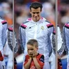 Cậu bé không tin nổi vào mắt mình khi đứng cạnh Gareth Bale