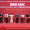 Lễ khai mạc Triển lãm Tuần nhận diện hàng Việt tại Trung tâm Truển lãm Giảng Võ, Hà Nội (Ảnh: Đức Duy/Vietnam+)