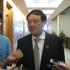 Chánh án Tòa án tối cao Nguyễn Hòa Bình đang trao đổi với báo chí. (Ảnh: Đức Duy/Vietnam+)