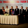 PVN và Petrolimex ký thỏa thuận hợp tác toàn diện. (Ảnh: PV/Vietnam+)