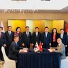 Tập đoàn An Phát và Công ty TLC của Hàn Quốc ký hợp tác nghiên cứu và sản xuất nguyên liệu sinh học phân hủy hoàn toàn tại Hàn Quốc và Việt Nam. (Ảnh: Đức Duy/Vietnam+)