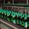 Dây chuyền sản xuất bia của SABECO. (Ảnh: PV/Vietnam+)