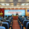 Chủ tịch PVEP Trần Hồng Nam và Tổng Giám đốc Trần Quốc Việt điều hành Hội nghị. (Ảnh: PV/Vietnam+)