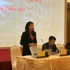 Thứ trưởng Bộ Tài chính Nguyễn Thị Mai nói về mức giảm trừ gia cảnh mới. (Ảnh: Đức Duy/Vietnam+)
