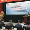Thứ trưởng Đỗ Thắng Hải phát biểu tại Chương trình đào tạo chuyên gia khuôn mẫu Việt Nam ngày 14/7, tại Hà Nội. (Ảnh: Đức Duy/Vietnam+)