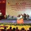 Đại tướng Tô Lâm, Bộ trưởng Bộ Công an phát biểu tại Lễ kỷ niệm 75 năm truyền thống công an nhân dân. (Ảnh: Đức Duy/Vietnam+)