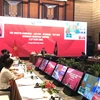 Hội nghị Bộ trưởng Kinh tế các nước CLMV lần thứ 12 tổ chức trực tuyến. (Ảnh: Đức Duy/Vietnam+)
