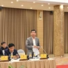 Cơ quan chức năng cung cấp thông tin cho báo chí tại phiên họp báo Chính phủ tối 2/12. (Ảnh: Đức Duy/Vietnam+)
