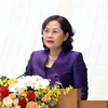 Thống đốc Nguyễn Thị Hồng phát biểu tại hội nghị Chính phủ với địa phương ngày 29/12. (Ảnh: TTXVN)