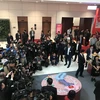 Gần 500 phóng viên trực tiếp tham gia đưa tin, viết bài tại Đại hội Đảng toàn quốc lần thứ XIII. (Ảnh: Xuân Quảng/Vietnam+)