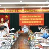 Chủ tịch Ủy ban Nhân dân thành phố Hà Nội làm việc với quận Đống Đa về công tác bầu cử. (Ảnh: PV/Vietnam+)