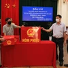 Các khu vực bỏ phiếu trên địa bàn thành phố Hà Nội được bố trí khang trang và khoa học, đảm bảo tổ chức thành công cuộc bầu cử vào ngày 23/5. (Ảnh: Xuân Quảng/Vietnam+)