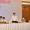 Thứ trưởng Bộ Y tế thông tin về nhập khẩu vaccine. (Ảnh: Xuân Quảng/Vietnam+)