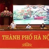 Ông Nguyễn Văn Phong, Phó Bí Thư Thành ủy Hà Nội chủ trì cuộc họp. (Ảnh: PV/Vietnam+)