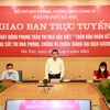 Ông Chu Ngọc Anh, Chủ tịch UBND thành phố Hà Nội họp về công tác phòng chống dịch COVID-19. (Ảnh: PV/Vietnam+)