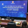 Ông Lê Hoàng Tài, Phó Cục trưởng Cục Xúc tiến thương mại phát biểu tại cuộc họp giới thiệu Vietnam Grandsale 2021. (Ảnh: Đức Duy/Vietnam+)