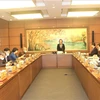 Đoàn đại biểu Quốc hội thành phố Hà Nội thảo luận tải tổ sáng 6/1. (Ảnh: Xuân Quảng/Vietnam+)