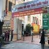 Trường Tiểu học Trần Quốc Toản, quận Hoàn Kiếm diễn tập chuẩn bị đón học sinh trở lại trường. (Ảnh: Xuân Quảng/Vietnam+)