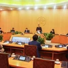 Cuộc họp của Ban Chỉ đạo phòng, chống COVID-19 Hà Nội. (Ảnh: PV/Vietnam+)
