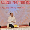 Thứ trưởng Bộ Tài chính Nguyễn Đức Chi thông tin các vấn đề liên quan đến trái phiếu và quản lý hoạt động chứng khoán. (Ảnh: Xuân Quảng/Vietnam+)
