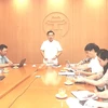 Ông Chử Xuân Dũng, Phó Chủ tịch Ủy ban Nhân dân thành phố Hà Nội phát biểu tại cuộc họp của Ban Chỉ đạo phòng, chống dịch bệnh thành phố. (Ảnh: PV/Vietnam+)