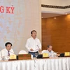 Thứ trưởng Bộ Công Thương Đỗ Thắng Hải phát biểu tại phiên họp báo Chính phủ. (Ảnh: Xuân Quảng/Vietnam+)