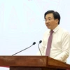 Bộ trưởng Chủ nhiệm Văn phòng Chính phủ Trần Văn Sơn thông tin về tình hình kinh tế-xã hội 9 tháng. (Ảnh: Đức Duy/Vietnam+)