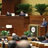 Thủ tướng Chính phủ Phạm Minh Chính phát biểu tại phiên khai mạc Kỳ họp thứ 4, Quốc hội khóa 15. (Ảnh: TTXVN)