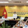 Bộ trưởng Nguyễn Hồng Diên chủ trì Hội nghị trực tuyến Khối công thương địa phương. (Ảnh: Xuân Quảng/Vietnam+) 