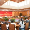 Họp báo tình hình kinh tế-xã hội quý 2/2023 do Ủy ban Nhân dân Hà Nội tổ chức chiều 30/6. (Ảnh: Xuân Quảng/Vietnam+)