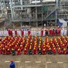 PTSC Quảng Ngãi tổ chức Lễ phát động phong trào thi đua về đích cho Dự án Bảo dưỡng tổng thể Nhà máy Lọc dầu Nghi Sơn. (Ảnh: Đức Duy/Vietnam+)
