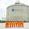Niềm tự hào của các thành viên tham gia hoàn thành xây dựng Kho chứa LNG Thị Vải-Trái tim của chuỗi dự án, được coi là hạng mục phức tạp nhất và lần đầu tiên được thi công tại Việt Nam. (Ảnh: PV/Vietnam+)