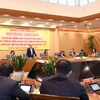 Phó Bí Thư, Chủ tịch Hội đồng Nhân dân thành phố Hà Nội họp Ban Chỉ đạo Chương trình 08 của Thành ủy về “Phát triển hệ thống an sinh xã hội, nâng cao phúc lợi xã hội, chất lượng cuộc sống của nhân dân Thủ đô giai đoạn 2021-2025” (Ảnh: PV/Vietnam+)