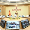 Bộ trưởng Nguyễn Hồng Diên chủ trì giao ban với các địa phương về dự án đường dây 500 kV mạch 3. (Ảnh: Đức Duy/Vietnam+)