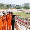 PC Điện Biên kiểm tra công tác cung cấp, đảm bảo điện cho các sự kiện diễn ra tại sân vận động trung tâm thành phố Điện Biên. (Ảnh: Evn)