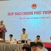 Thứ trưởng Trần Quốc Phương thông tin tại buổi họp báo do Văn phòng Chính phủ tổ chức chiều 1/6. (Ảnh: Đức Duy/Vietnam+)