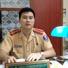 Đại úy Phạm Văn Chiến- Phó đội trưởng Đội cảnh sát giao thông Số 3 (Ảnh: Võ Phương/Vietnam+) 