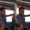Tự nhận mình HIV, đối tượng này cầm bơm kim tiêm dính máu dọa dẫm trấn lột hành khách trên chuyến xe (Ảnh cắt từ video) 